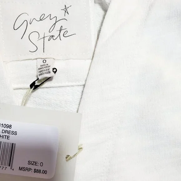 NWT Greylin White Tunic Dress Coastal Resort 100% Cotton Dress Pockets Size  0 - Picture 4 of 12